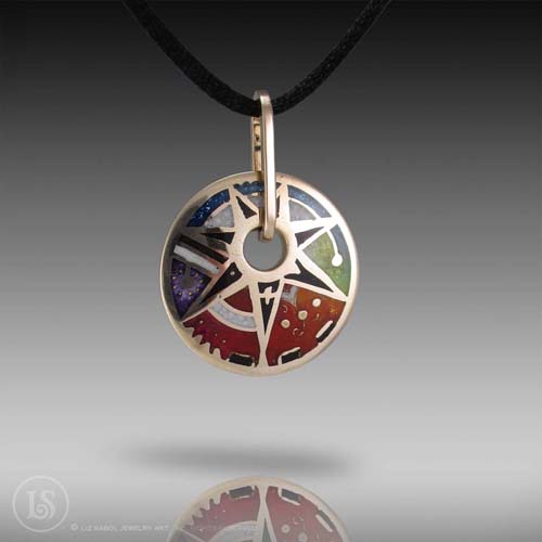 Star Fire Pendant, Bronze