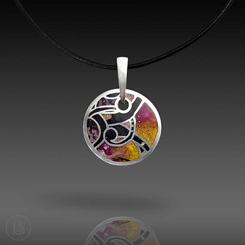 Misty Sunset Pendant, 960 Sterling Silver